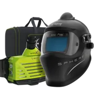 Ready to weld package sphere X quattro pure air (e3000X) Frischluftschweisshelm schwarz + e3000X Gebläseatemschutzgerät