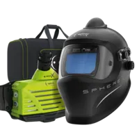 Ready to weld package sphere X clt pure air (e3000X) Frischluftschweisshelm schwarz + e3000X Gebläseatemschutzgerät