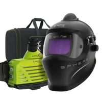 Ready to weld package sphere X 2.5 pure air (e3000X) Frischluftschweisshelm schwarz + e3000X Gebläseatemschutzgerät